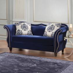 Zaffiro Love Seat Traditional Royal Blue